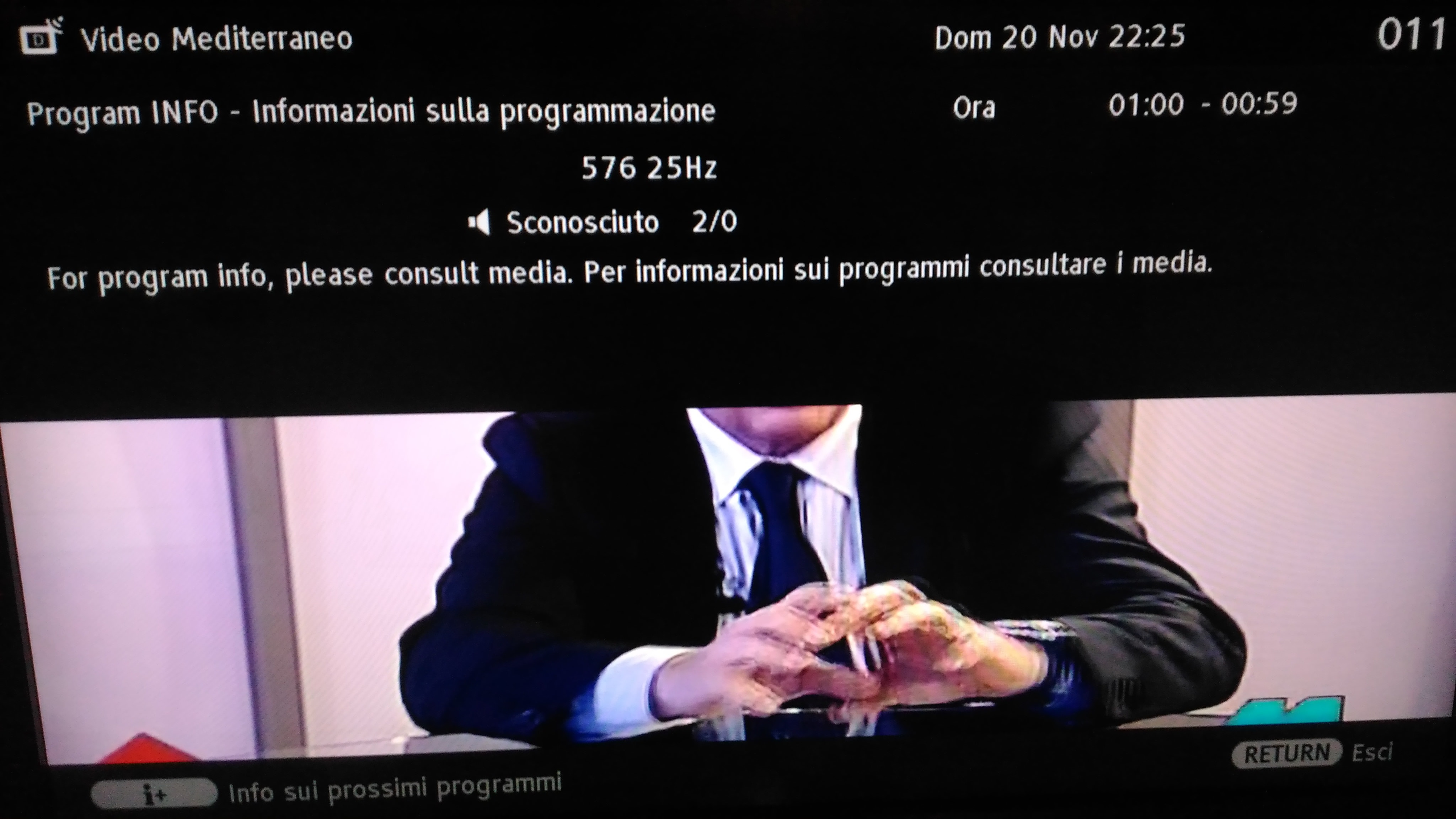 Program Info – Test di EPG sui canali di Videomediterraneo