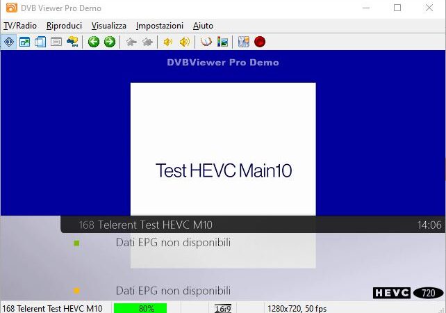 Inserito Telerent Test HEVC M10