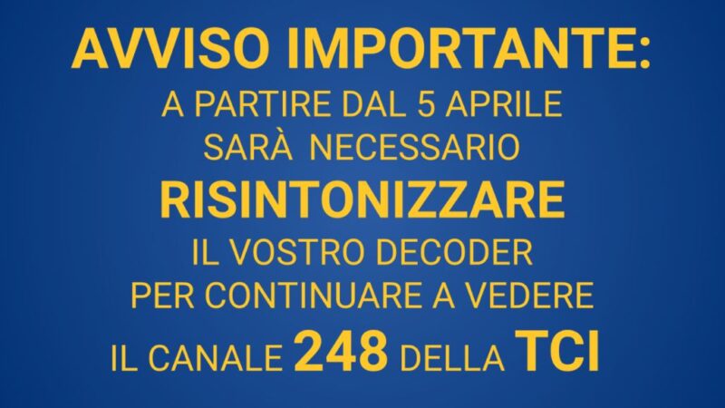 Perché non vedo più TCI sul Digitale Terrestre?